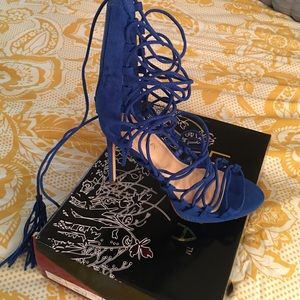 Blue Strappy Heels