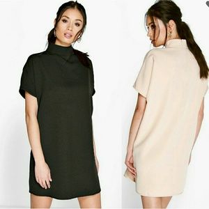 High neck boxy shift dress