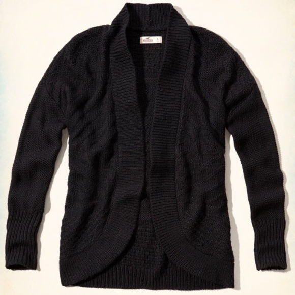 NWOT Hollister Black Cardigan Sweater