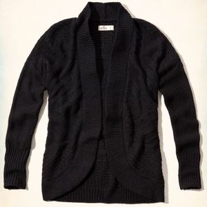 NWOT Hollister Black Cardigan Sweater