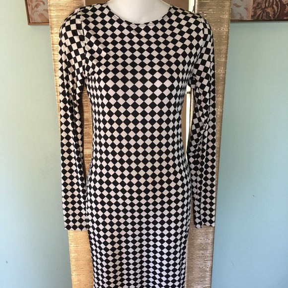 Black and White Checker Dress