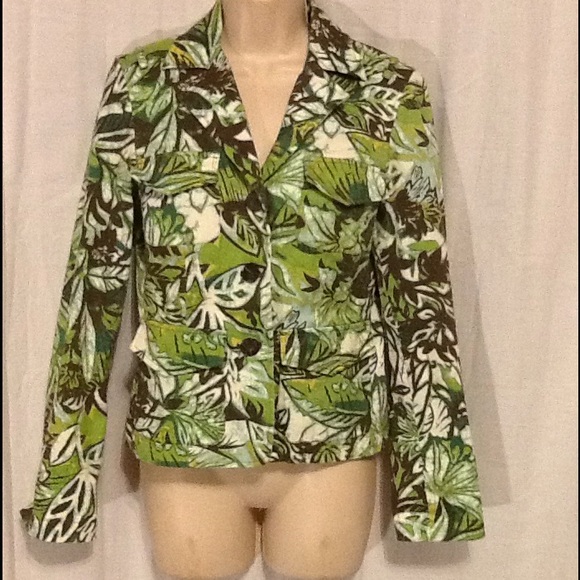 Maggy London Green Brown Jacket 4