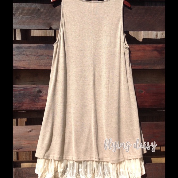 Plus Size Lace Extender Tunic Dress Layering Top - Picture 2 of 3