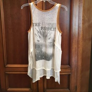 Free People Graphic Tee Tank Size S Small