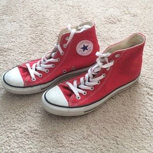 Converse high top red - mens size 8