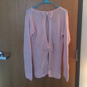 Pink Sweater with Bows