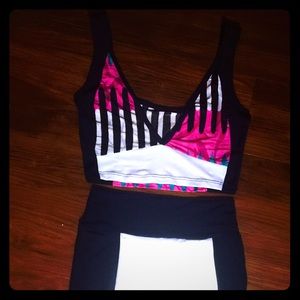 Crop top and the matching skirt