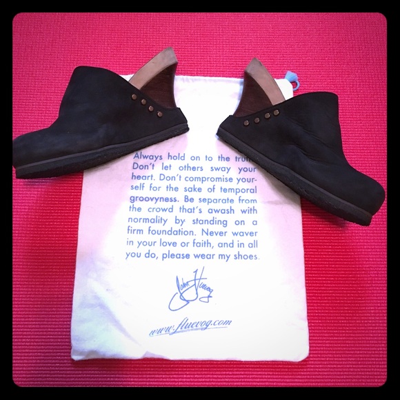 John Fluevog nubuck clogs