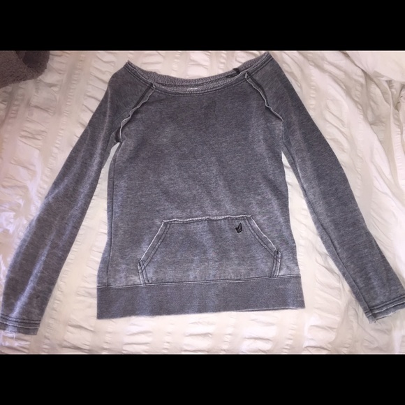 Volcom off shoulder light sweatshirt