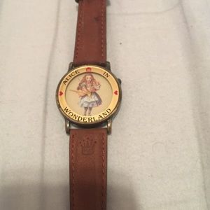 Genuine leather Alice in Wonderland Watch
