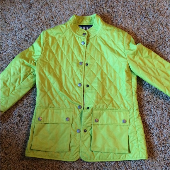 BURBERRY JACKET IN LIME GREEN.
