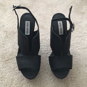 Black Steven Madden wedges