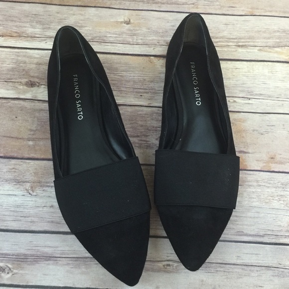 Franco Sarto Pointed Toe Leather Flats
