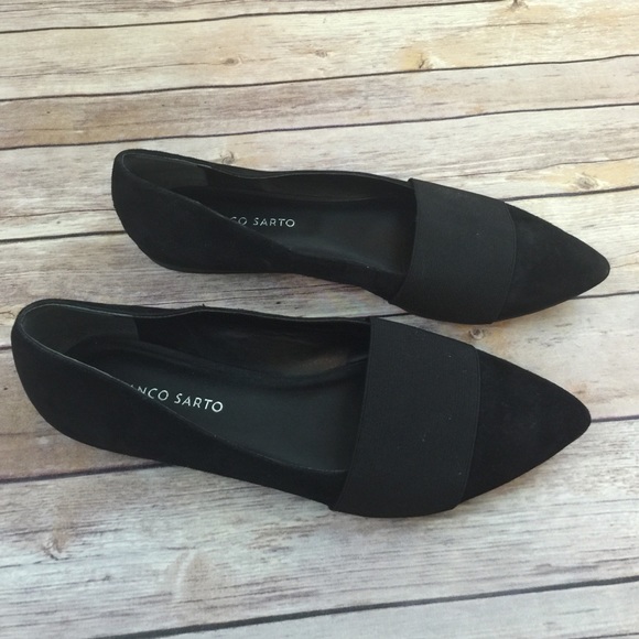 Franco Sarto Pointed Toe Leather Flats_2