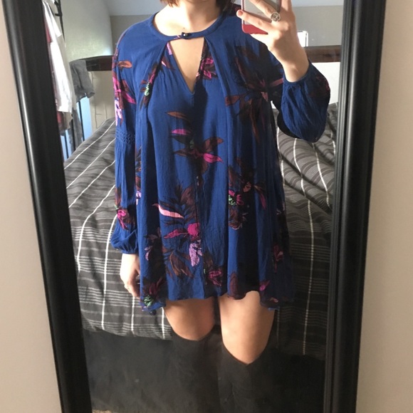 Blue free people dress