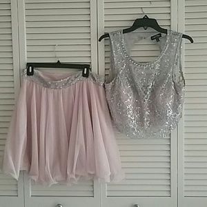 Blush & Silver Two Piece Set