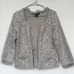Silver sequin cardigan