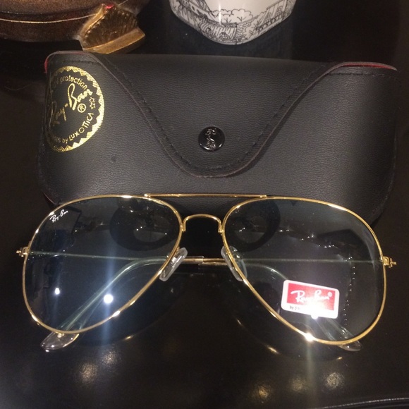 Blue and gold Ray-Bans