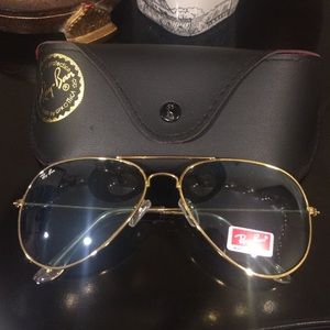 Blue and gold Ray-Bans