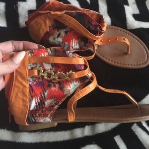Cute colorful apple bottom sandal