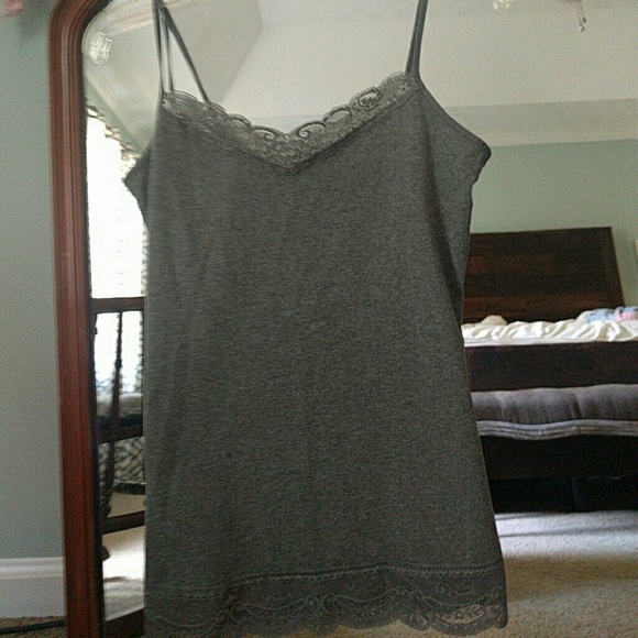 Smoky Grey Express Stretch Lace Camisole