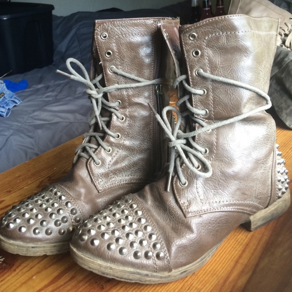 Studded combat boots!