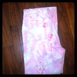 Pink flowered jeans 14