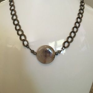 Labradorite/agate necklace