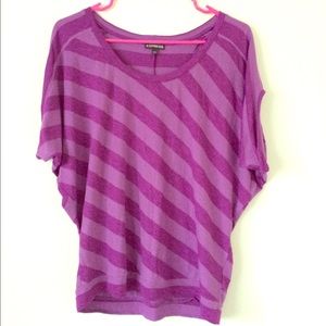 💜 Cute Express purple striped top!