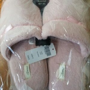 Pink comfy slippers
