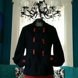 Delia's short double breastfed navy jacket