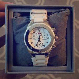 MICHELE WATCH WHITE & SILVER