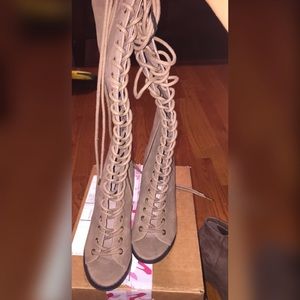 Lace up gladiator heels