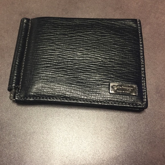 Salvatore Ferragamo Other - Revival textured leather money-clip bifold wallet