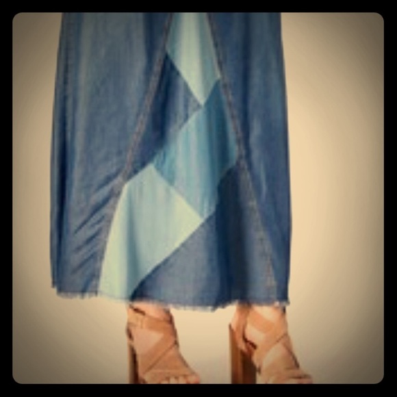 INC International Concepts Dresses & Skirts - 🚨WORN 1x INC long modest boho chic denim skirt