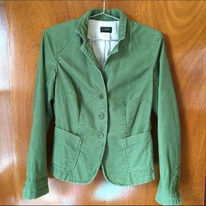 J Crew olive green 3-button corduroy blazer/jacket