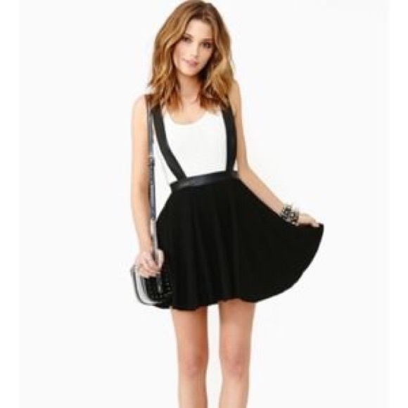 NASTYGAL SUSPENDER SKIRT - Picture 2 of 2