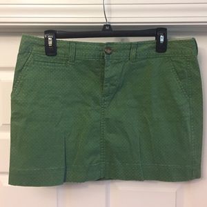 Old Navy green on green polka dot skirt size 8