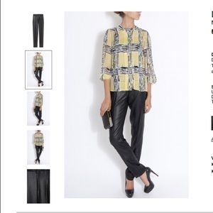 NWT Diane Von Furstenberg Lacquer Trousers.