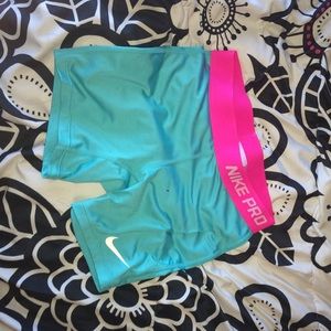 Blue & Pink Nike Pros