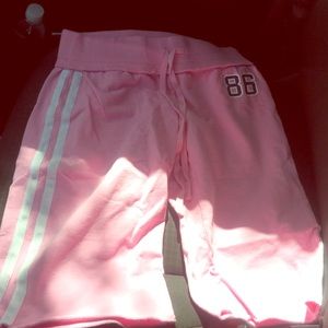 Pink sweat shorts