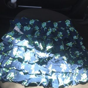 Blue ruffle skirt from Hollister