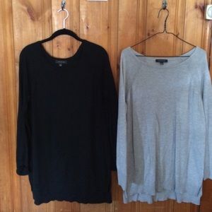Black and grey sweaters
