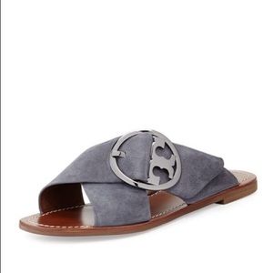 Authentic Tory Burch Thames Flat Slide On Sandal