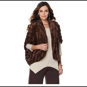 Faux Fur Cocoon Jacket