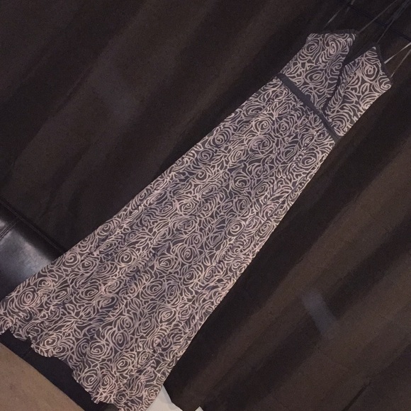 New BCBG long brown and pink rose dress - Picture 5 of 5