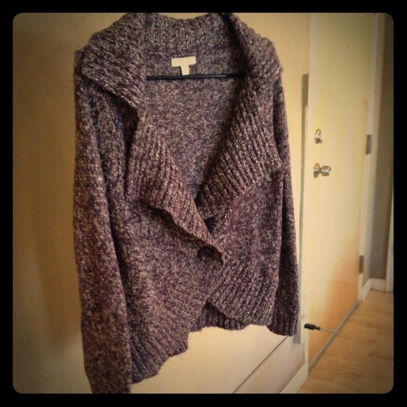 Purple and ivory sweater