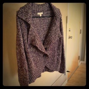 Purple and ivory sweater