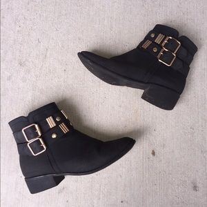 Black Poppy Ankle Booties
