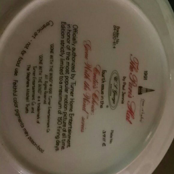 GONE WITH THE WIND COLLECTOR PLATE - Picture 2 of 3